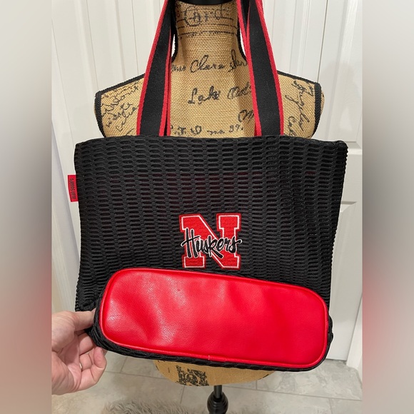 Alan Stuart Nebraska Cornhuskers Black and Red Mesh Tote - Picture 10 of 12